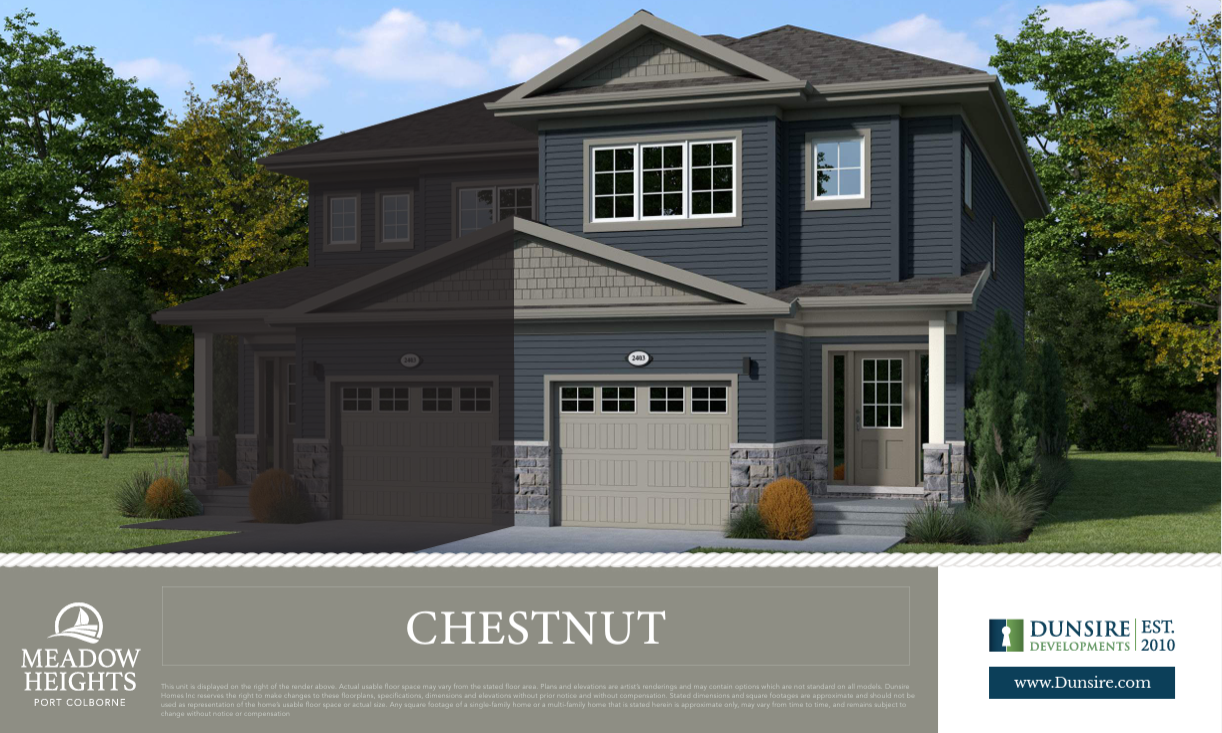 Chestnut semi 2-storey elevation